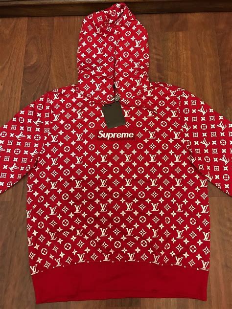 louis vuitton supreme crewneck|louis vuitton hoodie sizing.